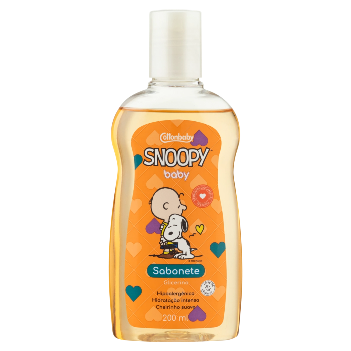 Sabonete Líquido De Glicerina Snoopy Baby Cottonbaby Frasco 200ml