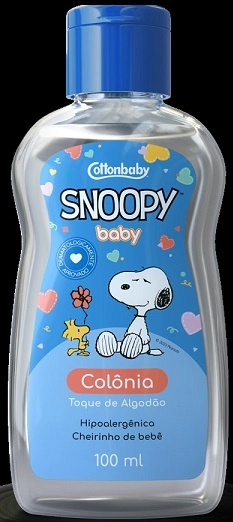 Colônia Toque De Algodão Snoopy Baby Cottonbaby Frasco 100ml