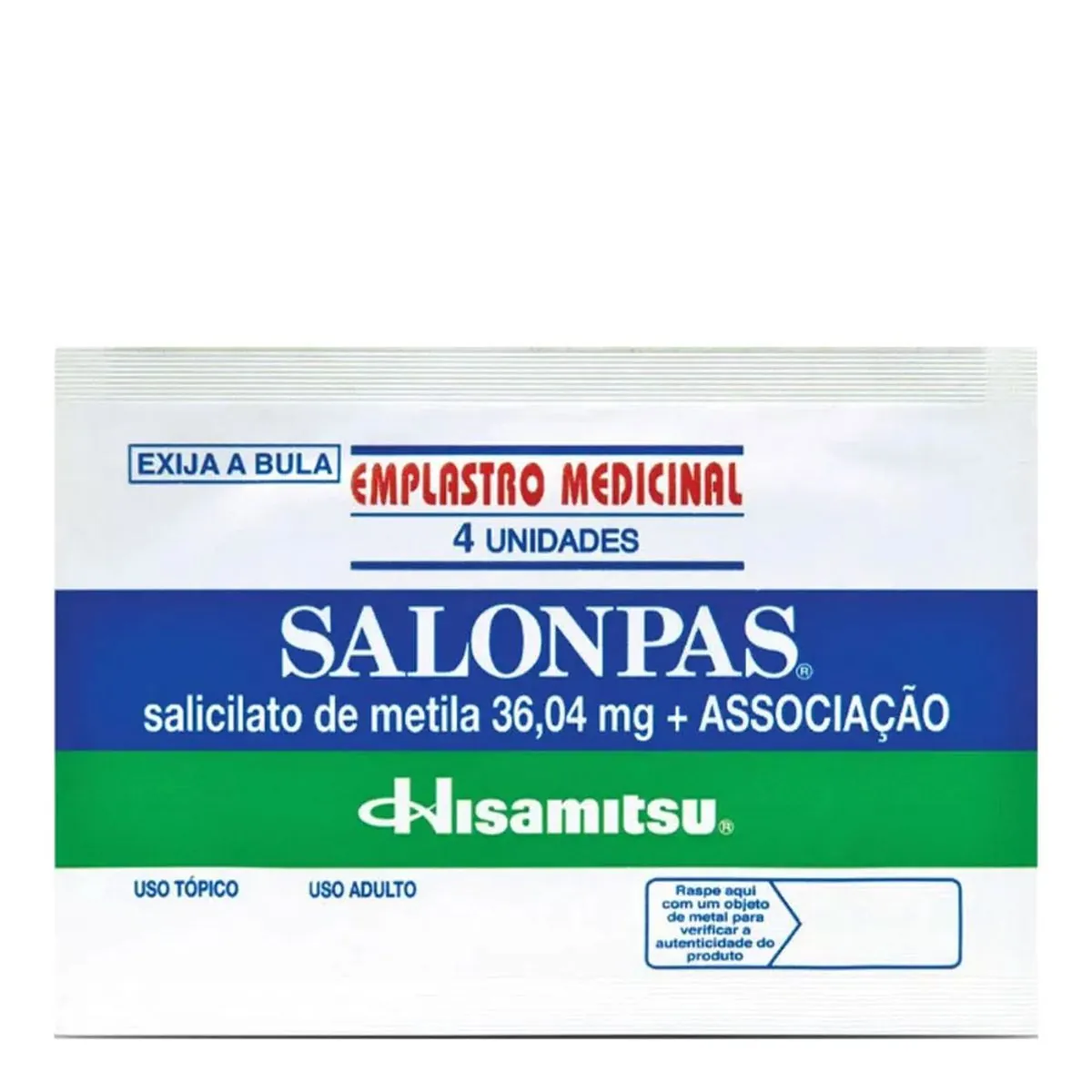 Salonpas Hisamitsu 6,5cm X 4,2cm Envelope 4 Unidades Emplastro