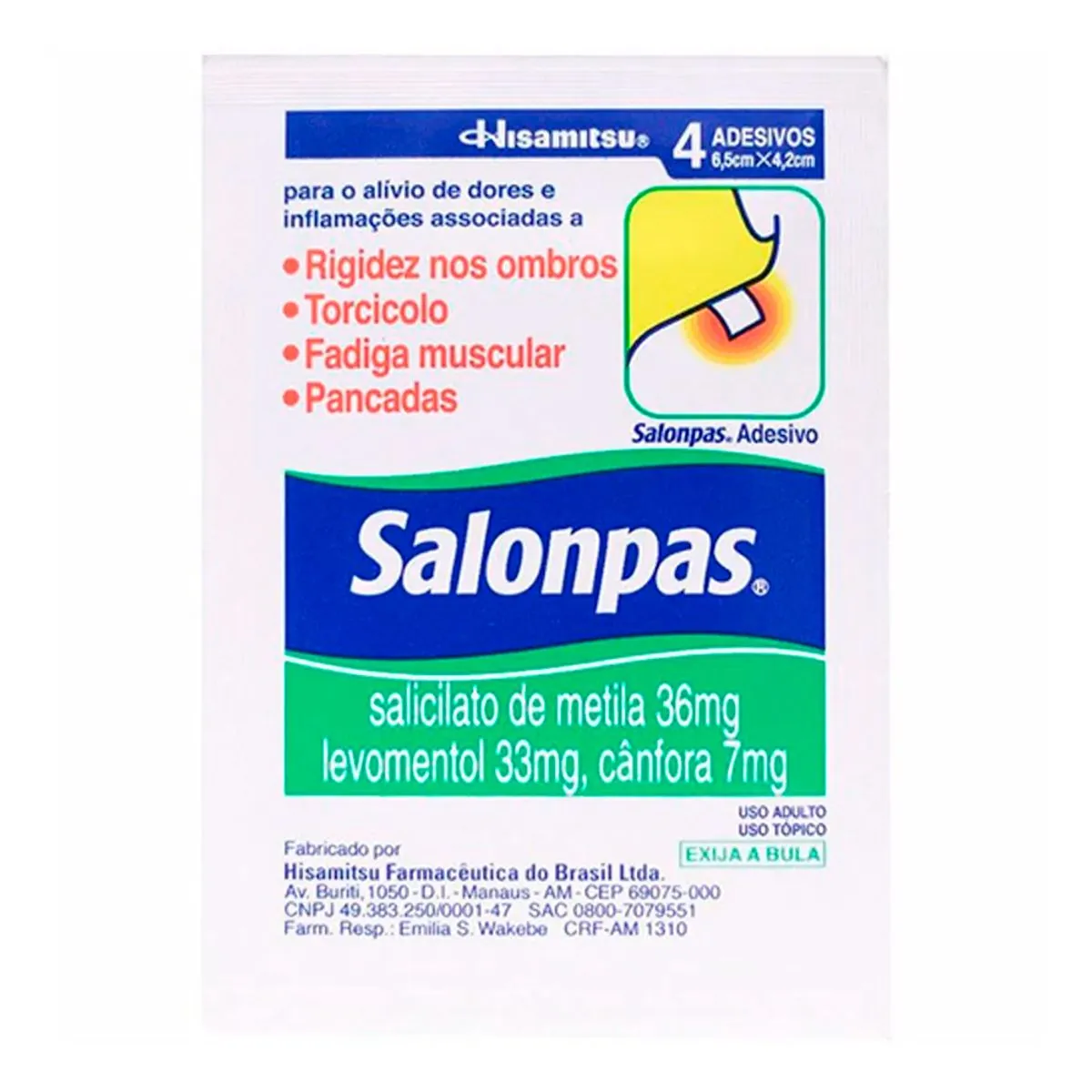 Salonpas Adesivo Pequeno C/4 Hisamitsu