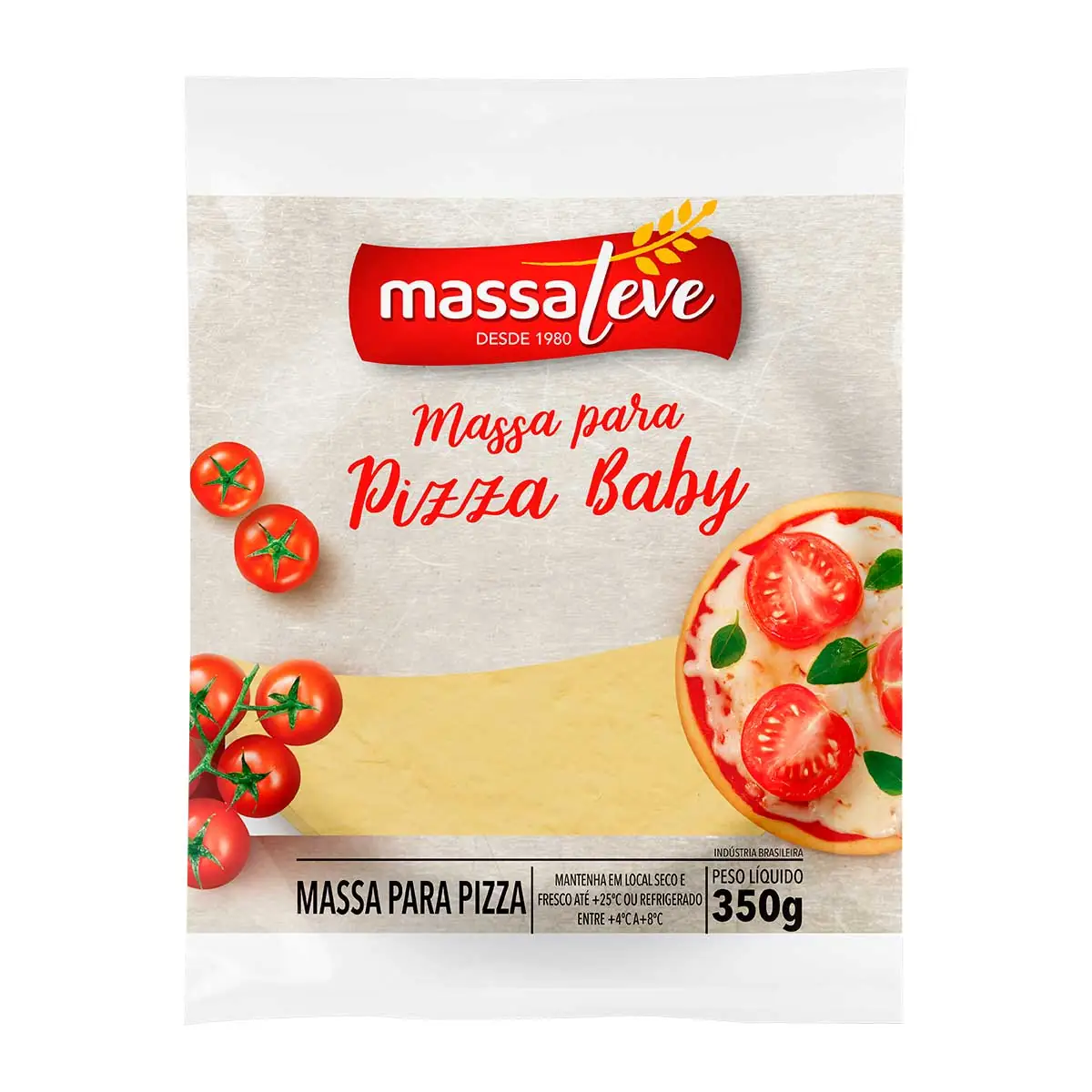 Massa para Pizza Brotinho MASSA LEVE 300g com 8 Unidades