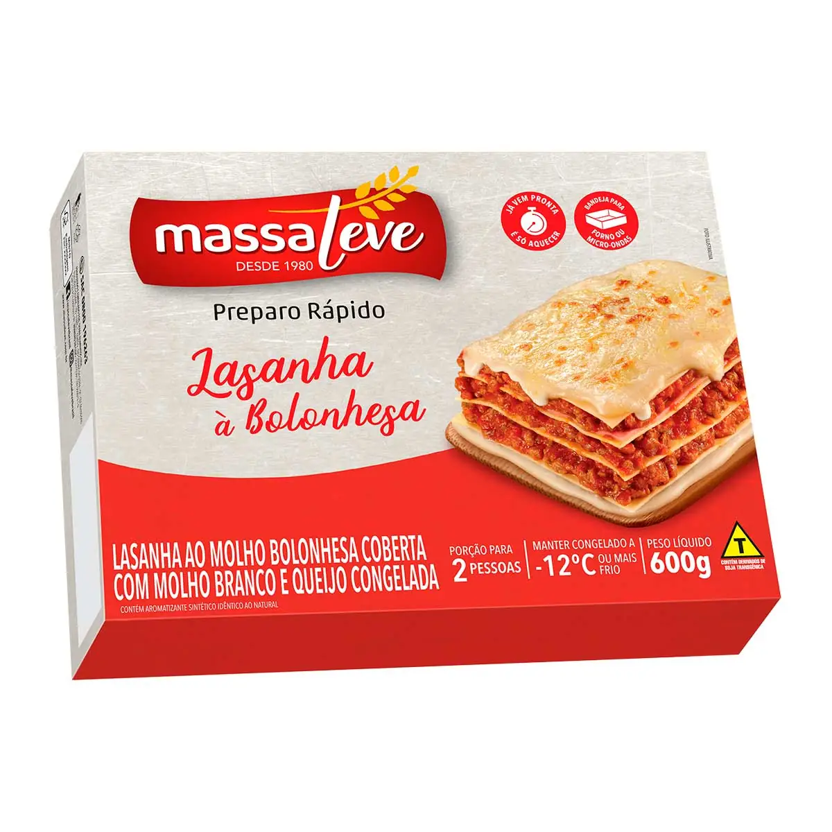 Lasanha Massaleve 600gr Bolonhesa