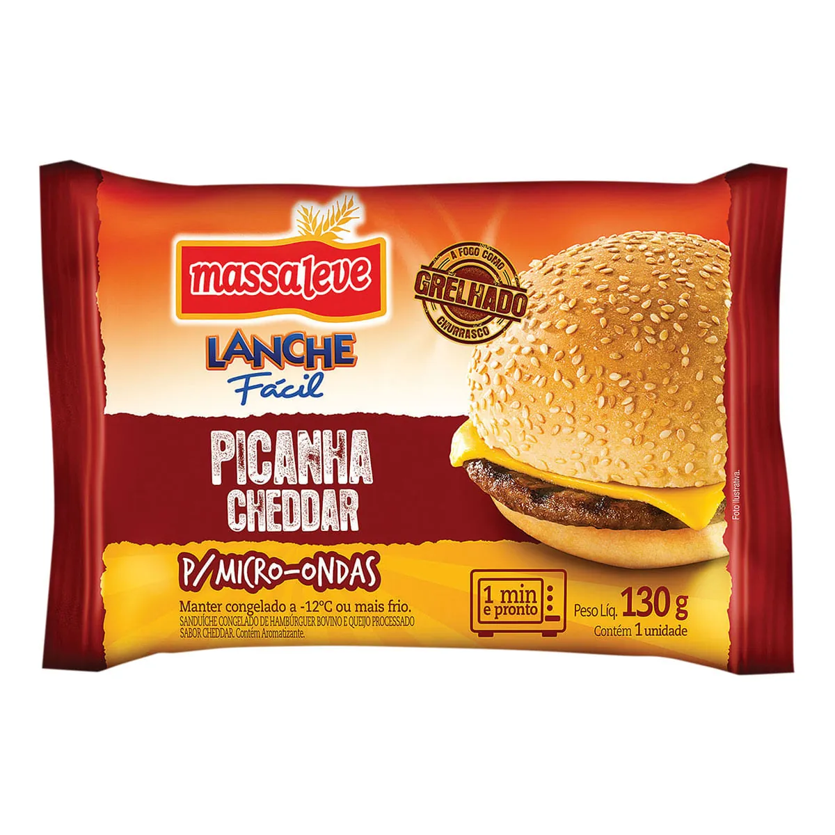 Lanche Fácil X-Picanha Massa Leve 130g