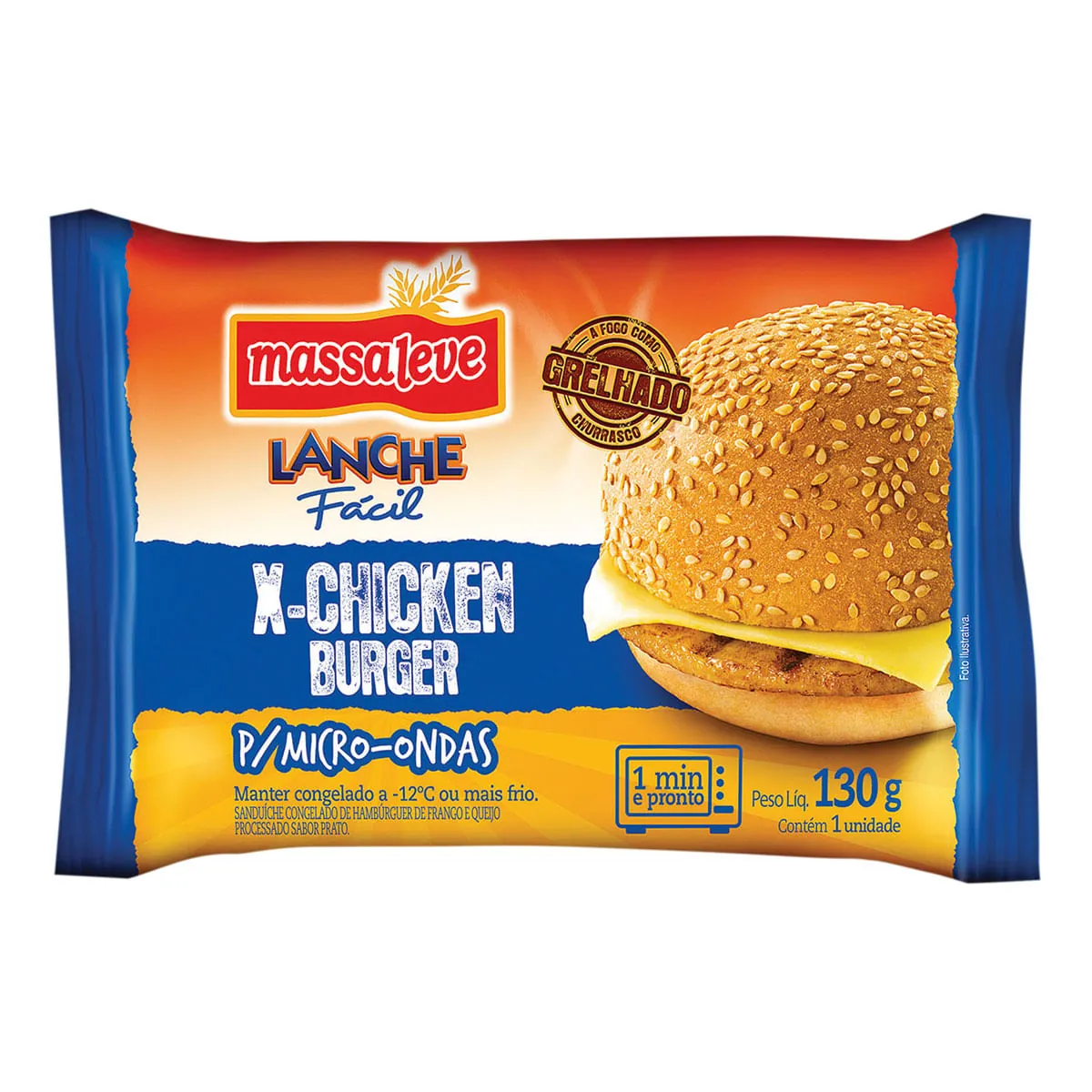 Lanche Facil Massaleve Chicken Burguer