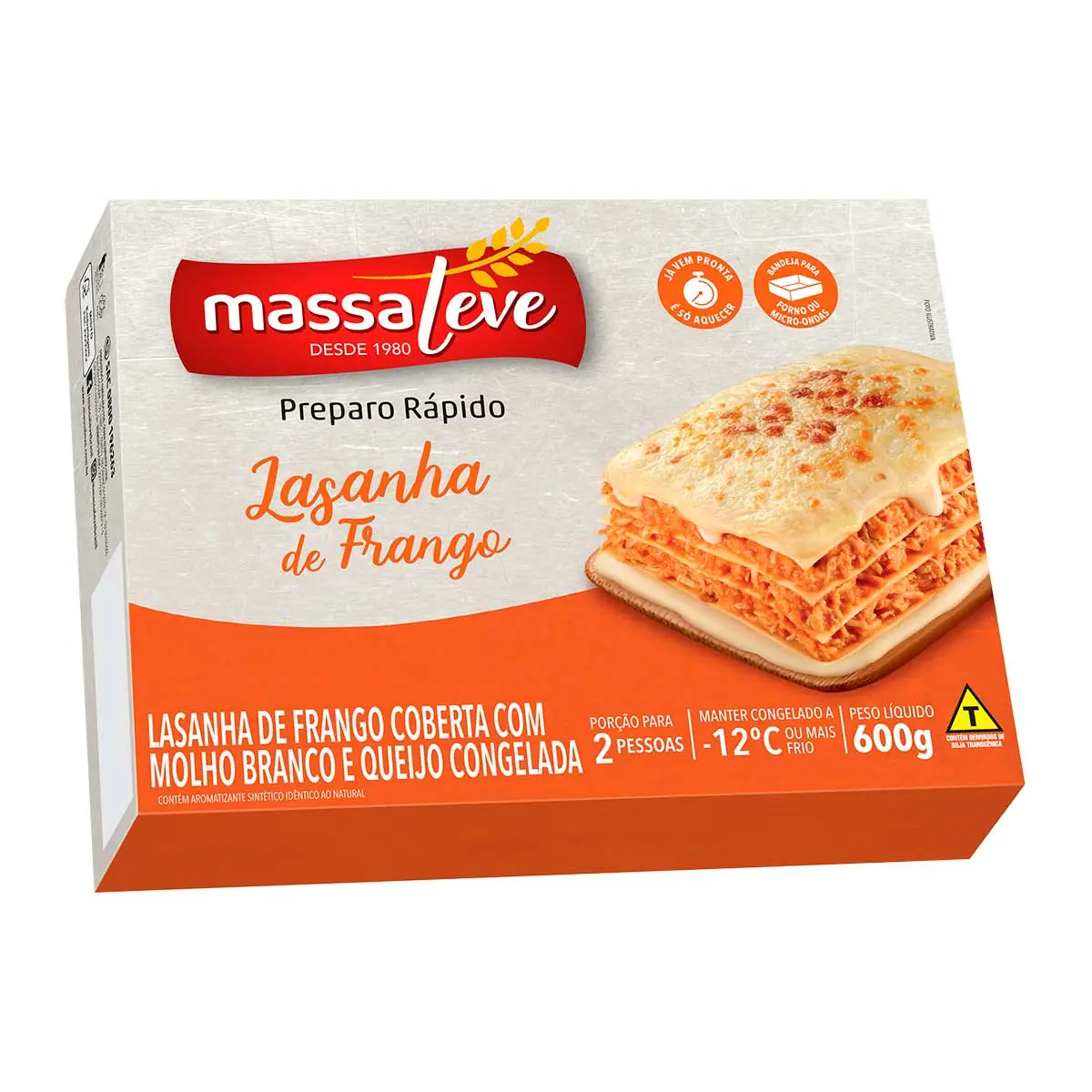 Lasanha Massaleve 600gr Frango