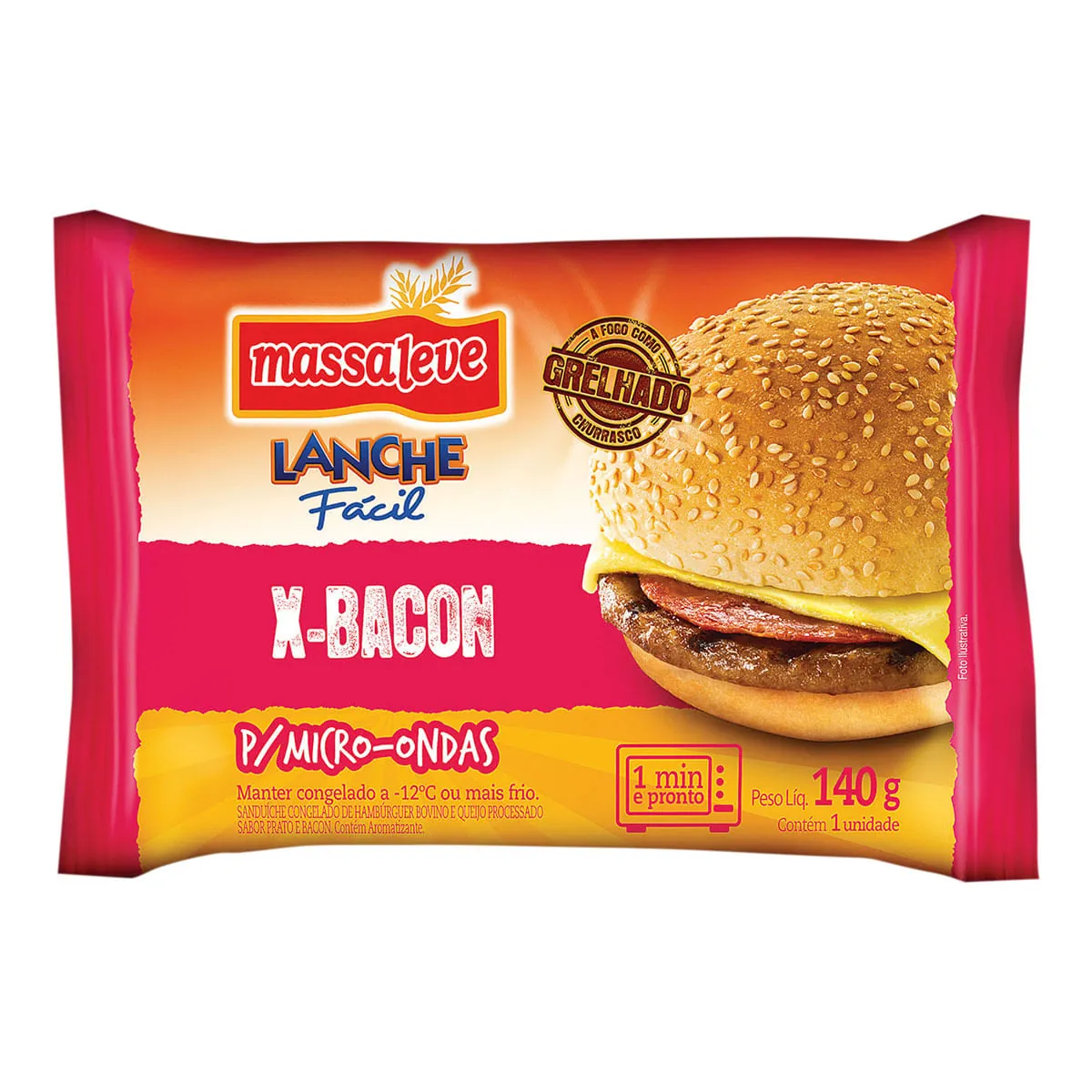 Lanche Massaleve Bacon Grelhado