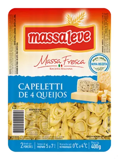 Massa Capeletti Massa Leve Queijo