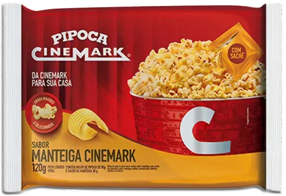 Milho Pipoca Microondas Cinemark Manteiga 120g