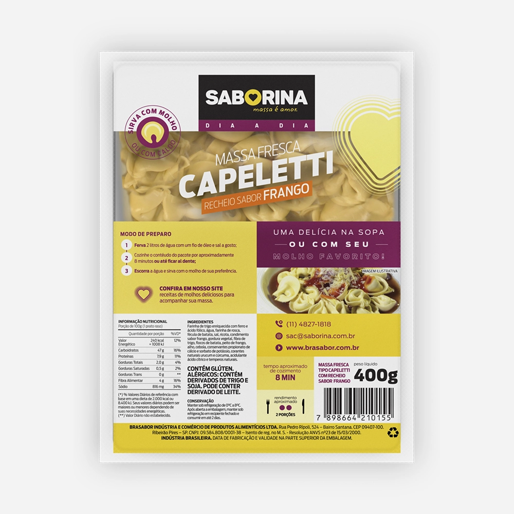 Capeletti Saborina Frango 400gr