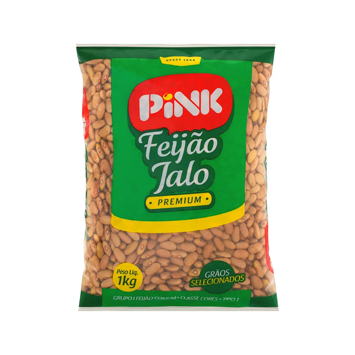 Feijão Jalo Tipo 1 Pink Premium Pacote 1kg