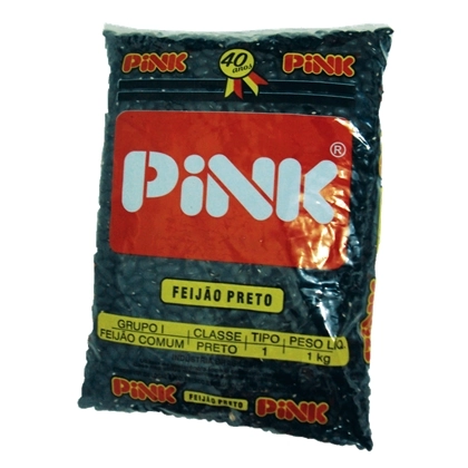Feijão Preto Tipo 1 Pink Premium Pacote 1kg