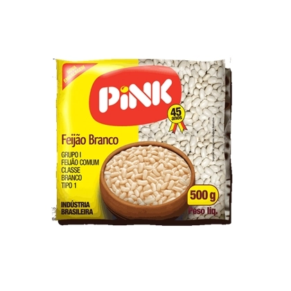Feijão Branco Tipo 1 Pink Pacote 500g