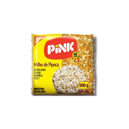 Milho Para Pipoca Tipo 1 Pink Pacote 500g