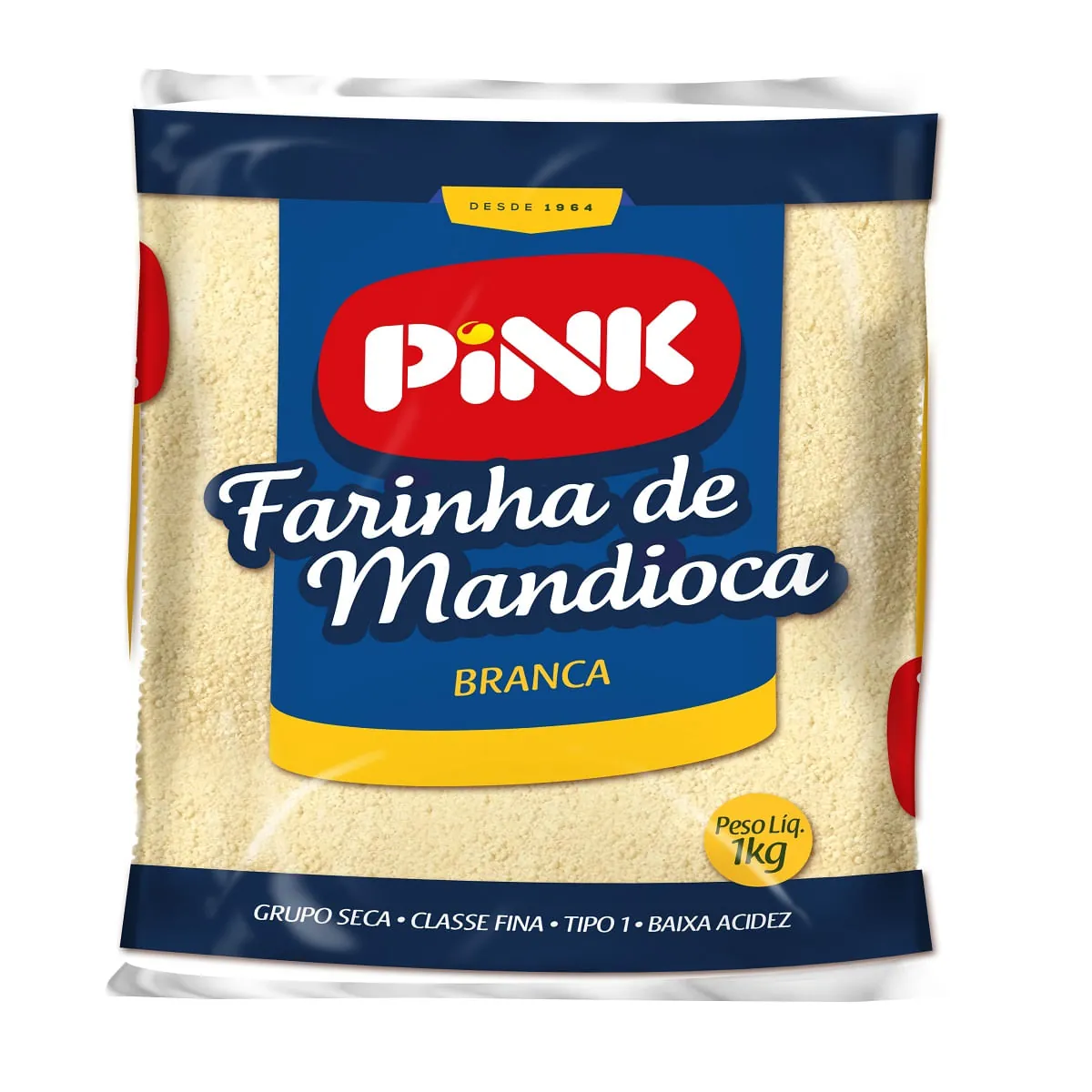 Farinha Mandioca Crua Pink 1kg