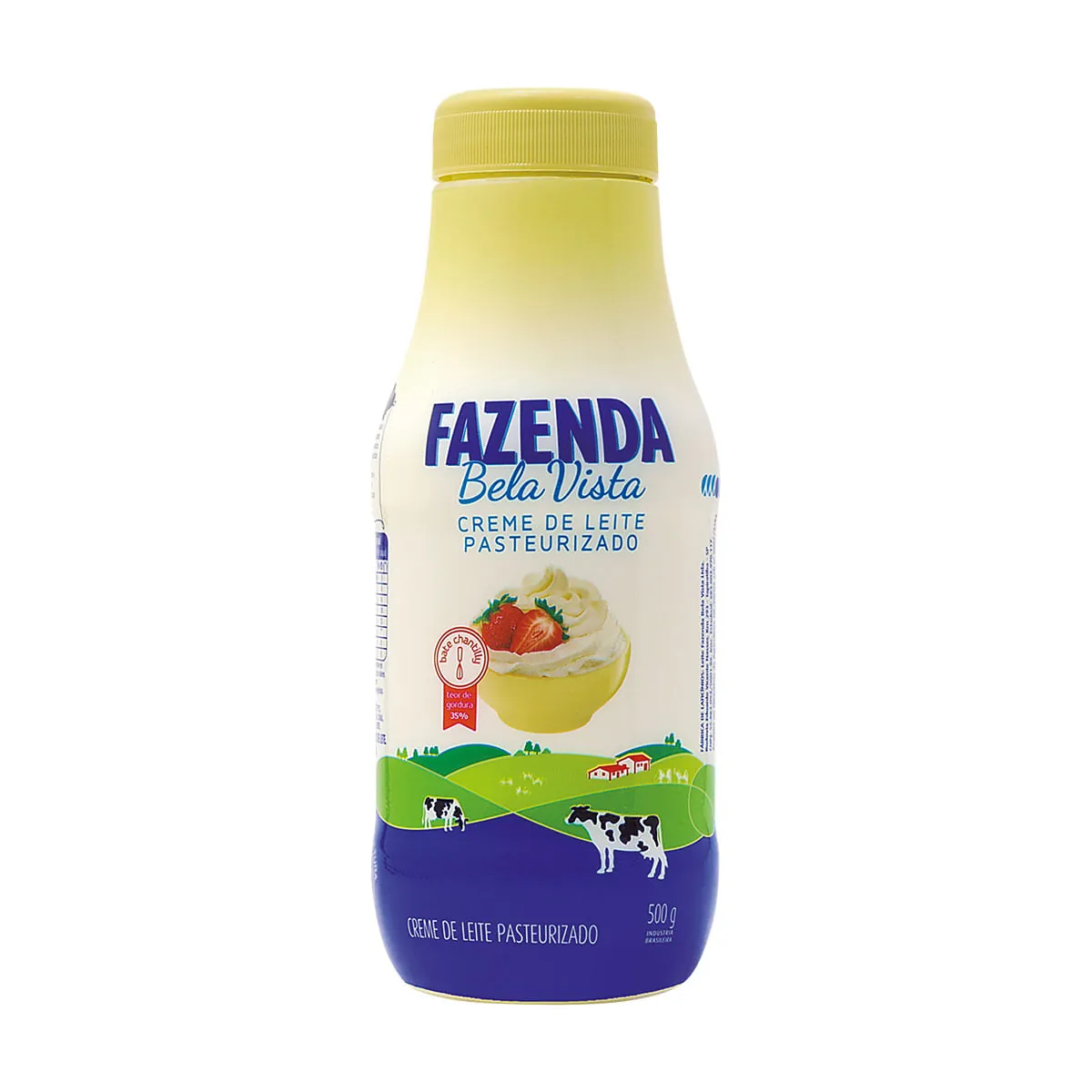 Creme de Leite Pasteurizado Fazenda Bela Vista Garrafa 500g