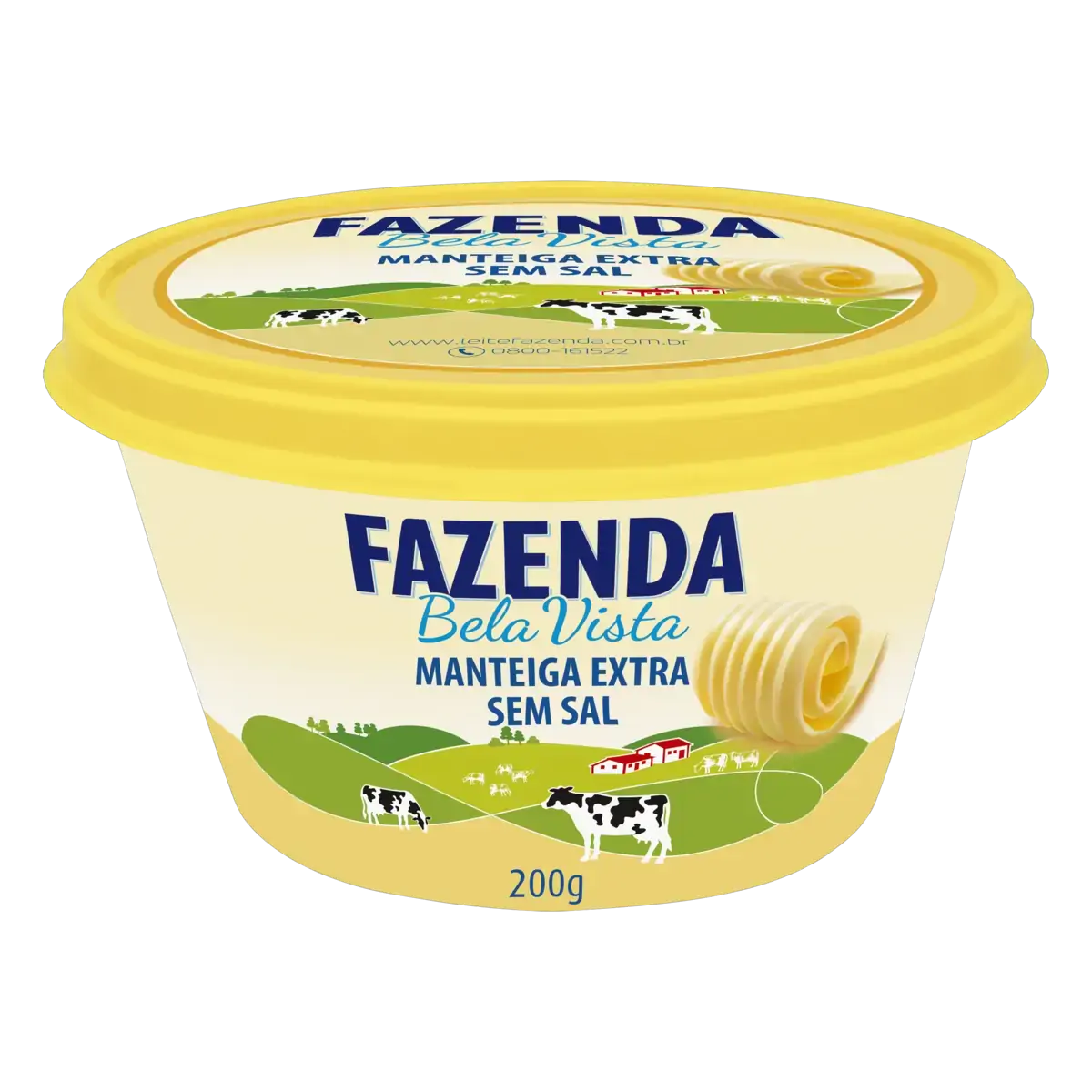 Manteiga Extra Sem Sal Fazenda Bela Vista Pote 200g