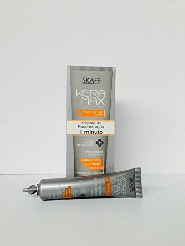 Skafe Keramax Reconstruction Ampoule 1 Minutes With Royal Jelly Keratin Creatine 0.53 Oz