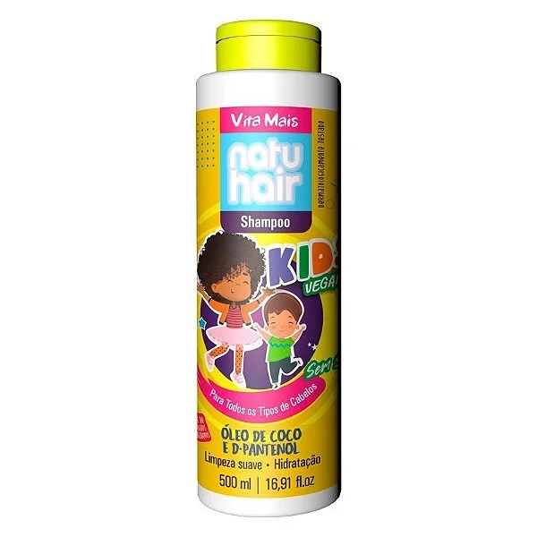 Shampoo Natu Hair Kids 500ml. Oleo De Coco E D Pantenol