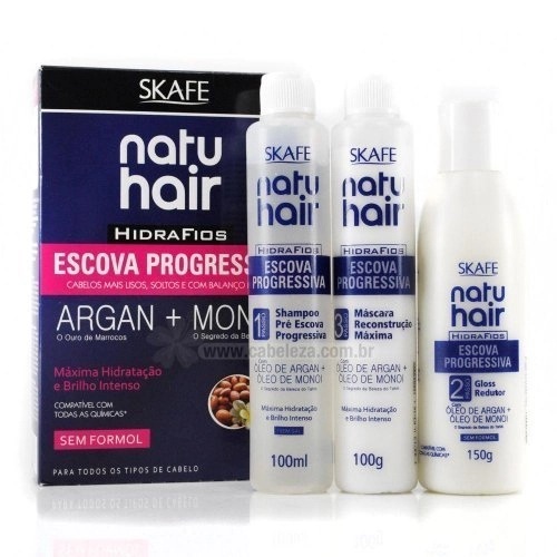 Kit Escova Progressiva Natu Hair Skafe