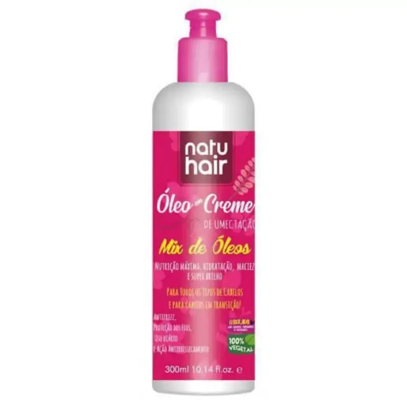 Natu Hair Oleo Em Creme 300ml Mix De Oleos