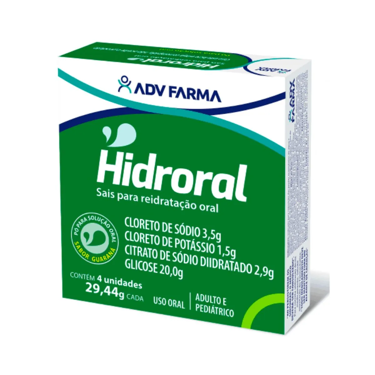 Hidroral Guaraná com 4 Sachês de 29,44 g cada