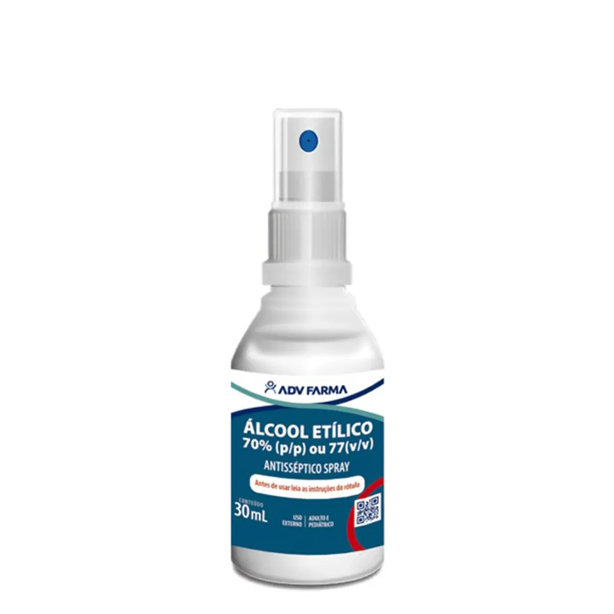 álcool Spray 70 Inpm Antisséptico Adv Farma Frasco 30ml