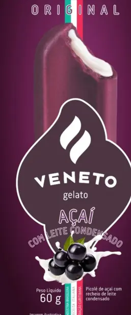 Picole Veneto Especial Acai Leite Condensado 60g 9430039 Ehler