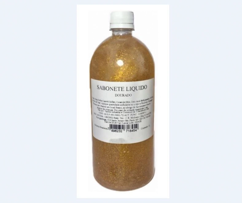 Sabonete Liq. Gliter Dourado 1l
