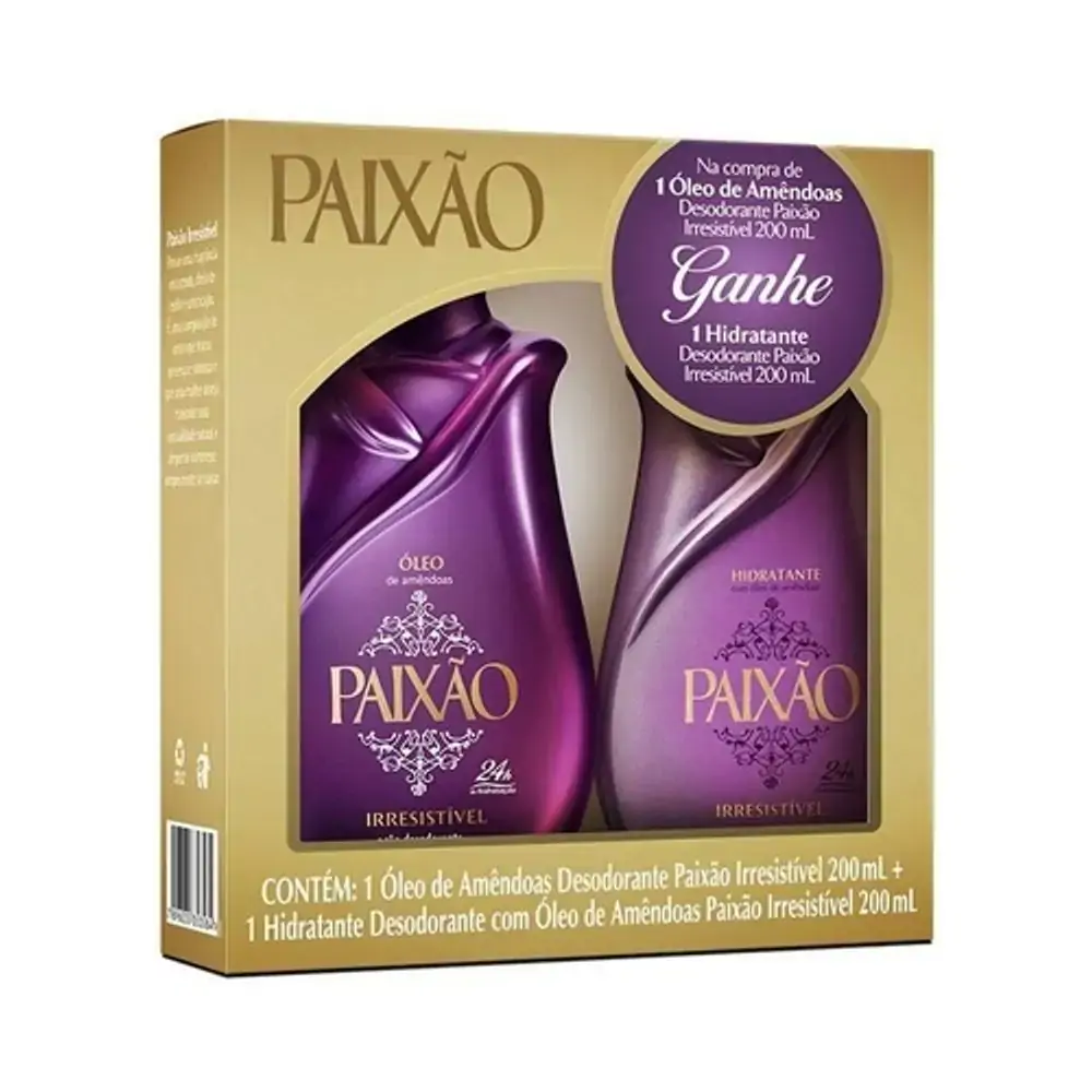Kit Oleo Paixao 200ml Hid Paixao Irresistivel