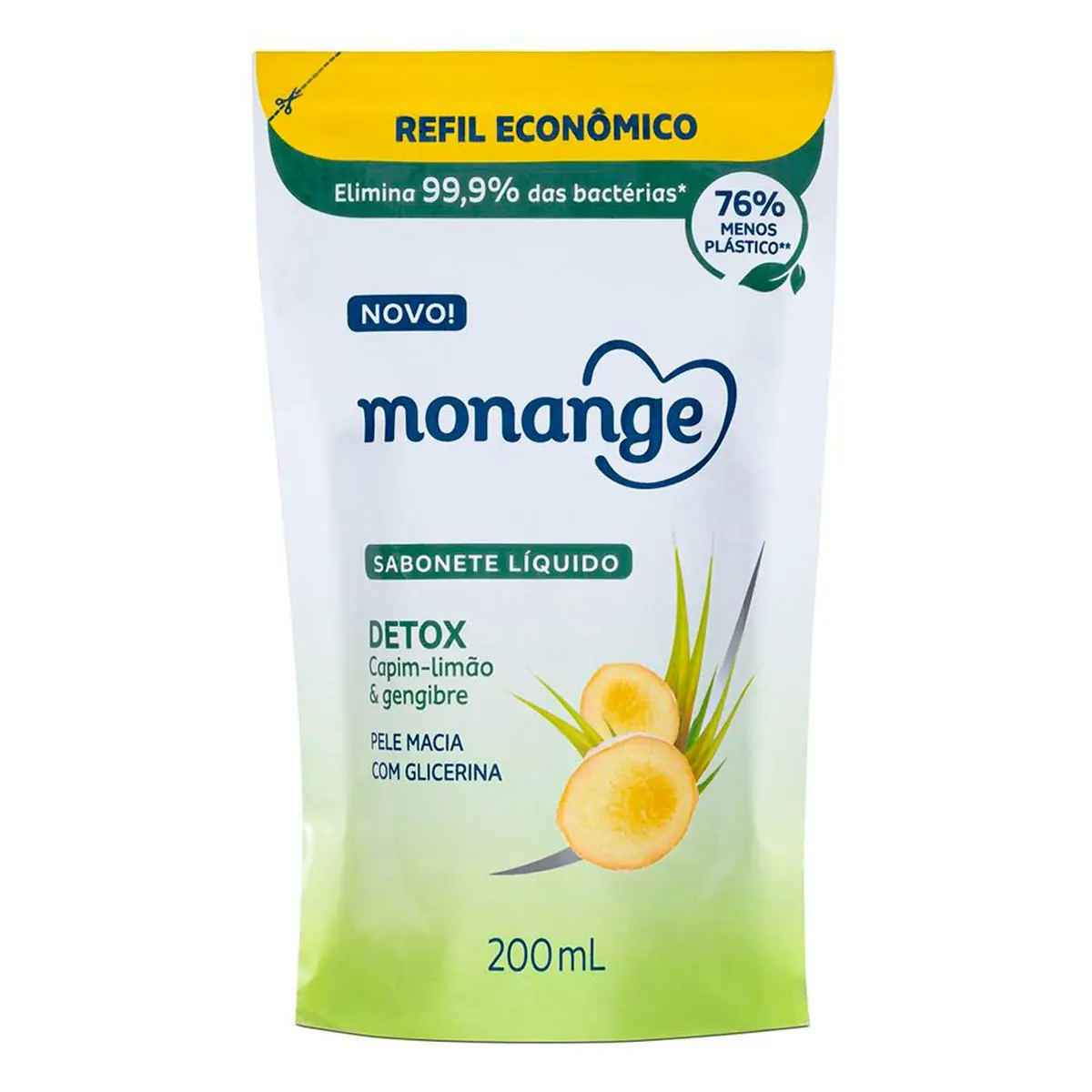 Refil Sabonete Líquido Monange Detox 200ml