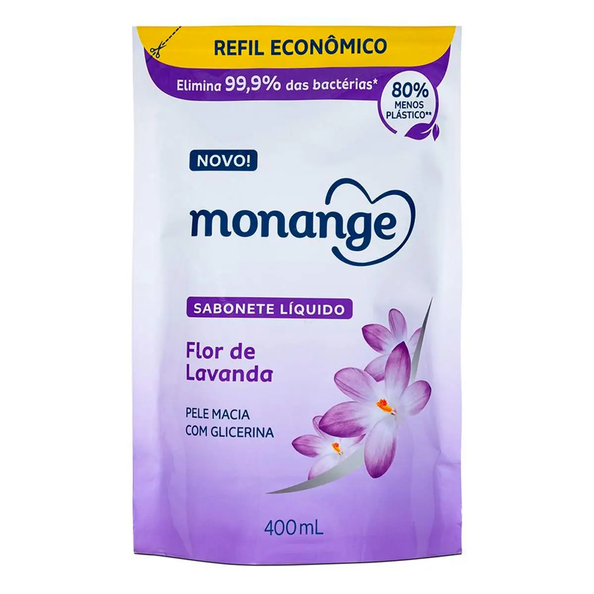 Refil Sabonete Líquido Monange Flor de Lavanda 400ml