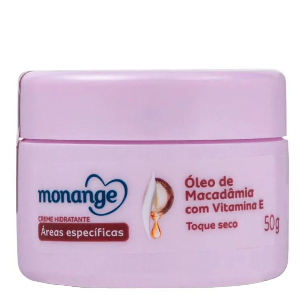 Creme Hidratante Toque Seco óleo De Macadâmia Monange áreas Específicas Pote 50g