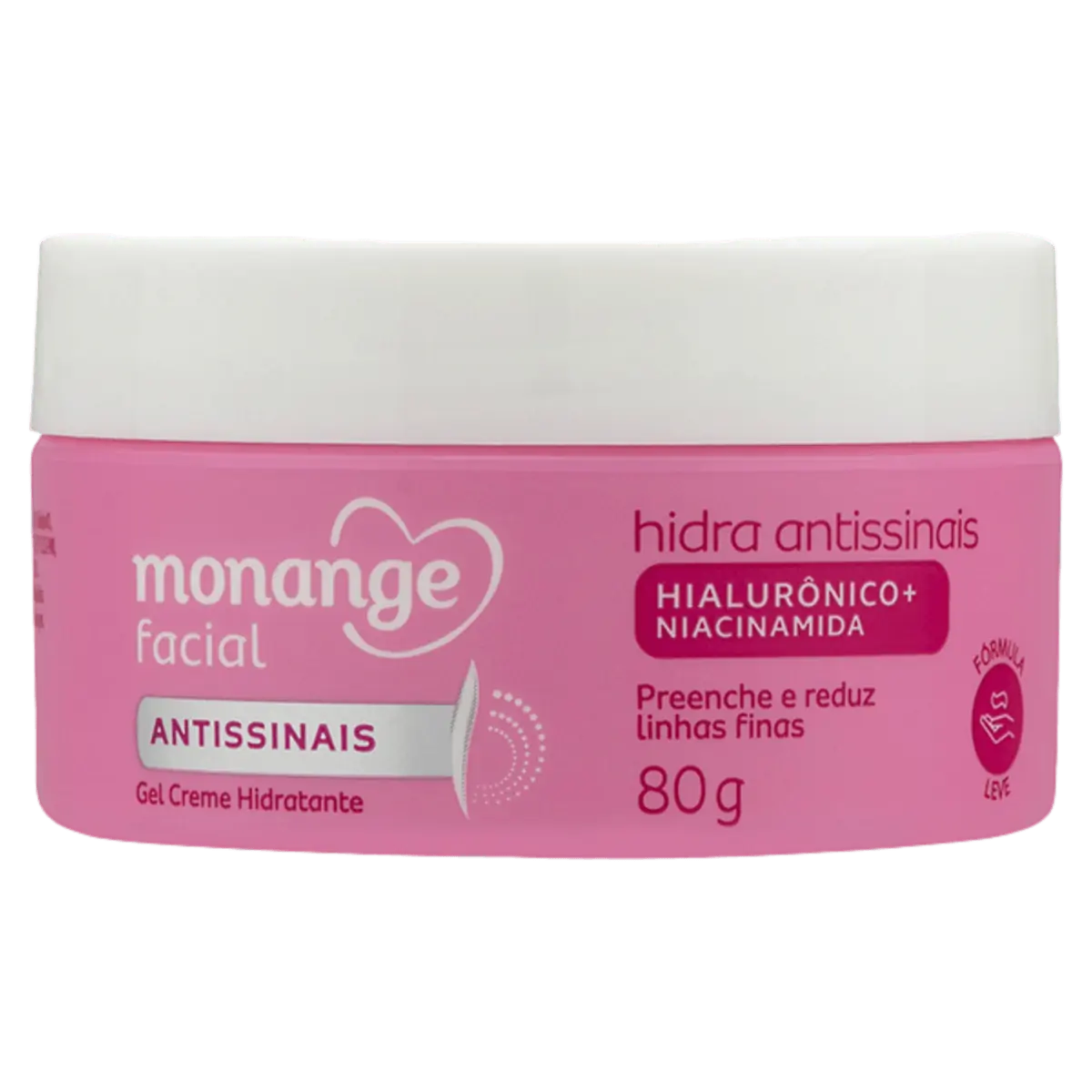 Gel Creme Hidratante Antissinais Facial Monange Pote 80g