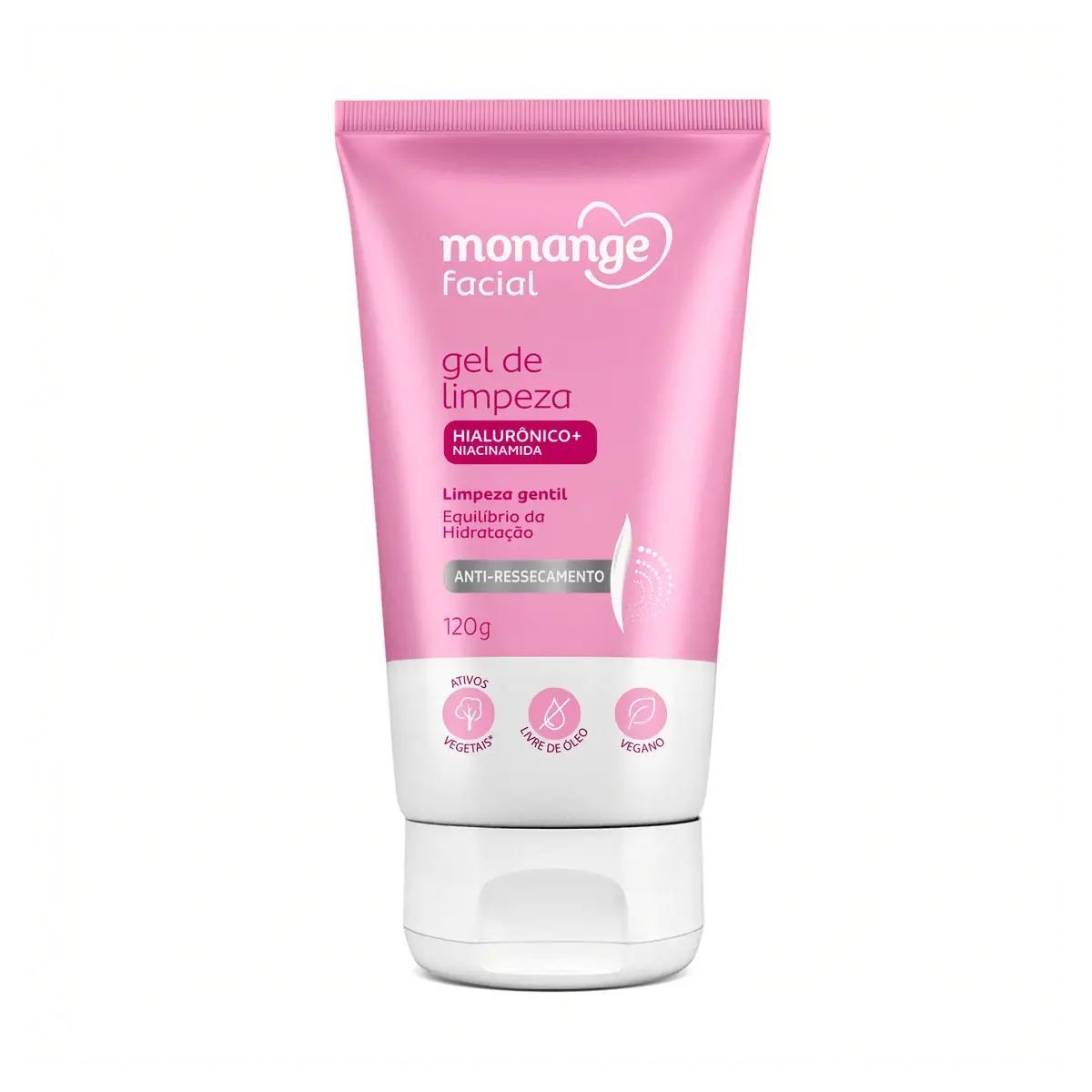 Gel De Limpeza Facial Gentil Antirressecamento Monange Bisnaga 120g