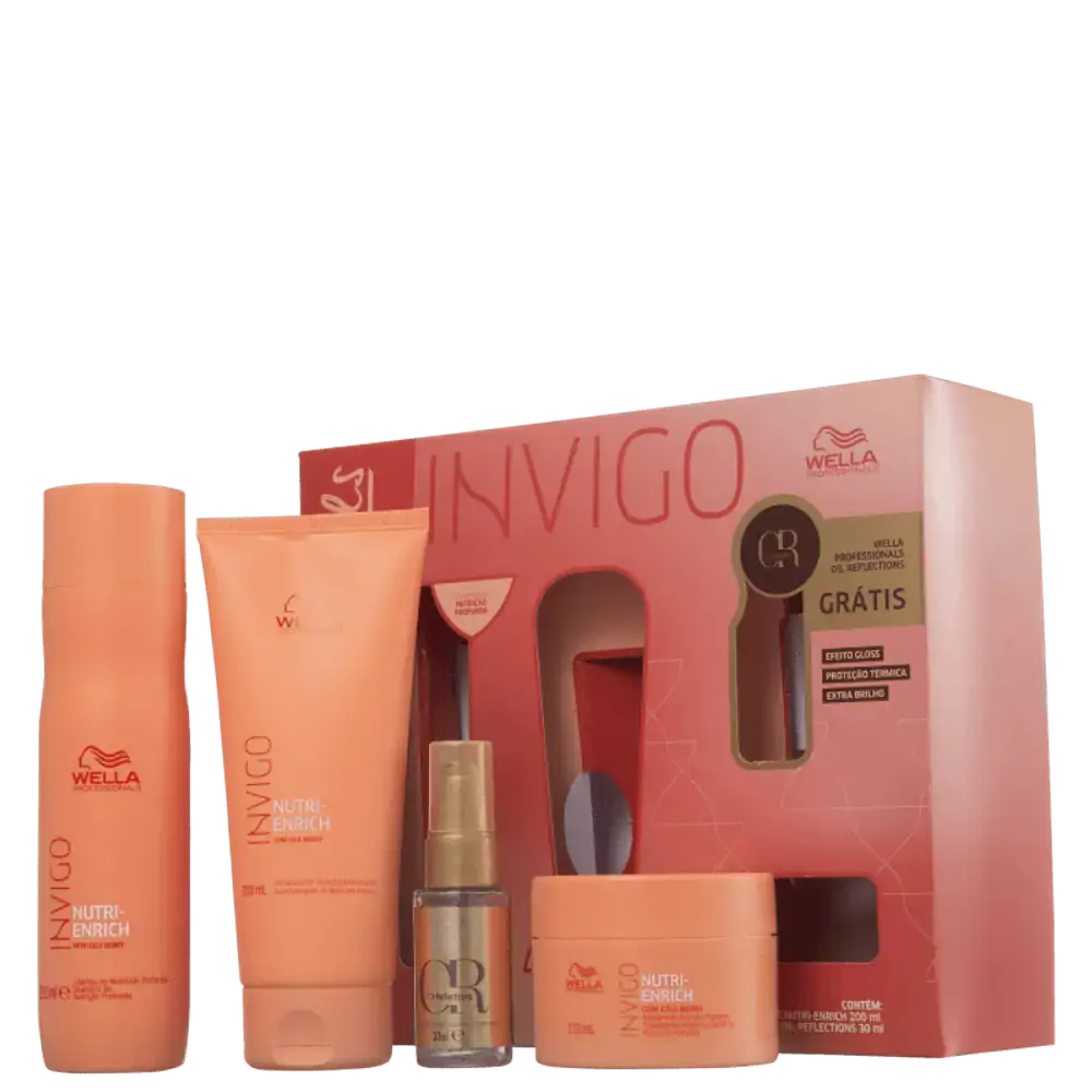 Wella Prof Enrich Kit Sh 250ml Cond 200ml Masc 150ml Oleo 30ml