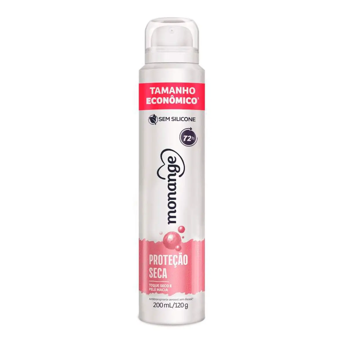 Antitranspirante Aerossol Monange Proteção Seca 200ml Spray Tamanho Econômico