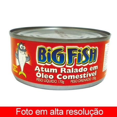 Atum Big Fish 98gr Ralado Oleo