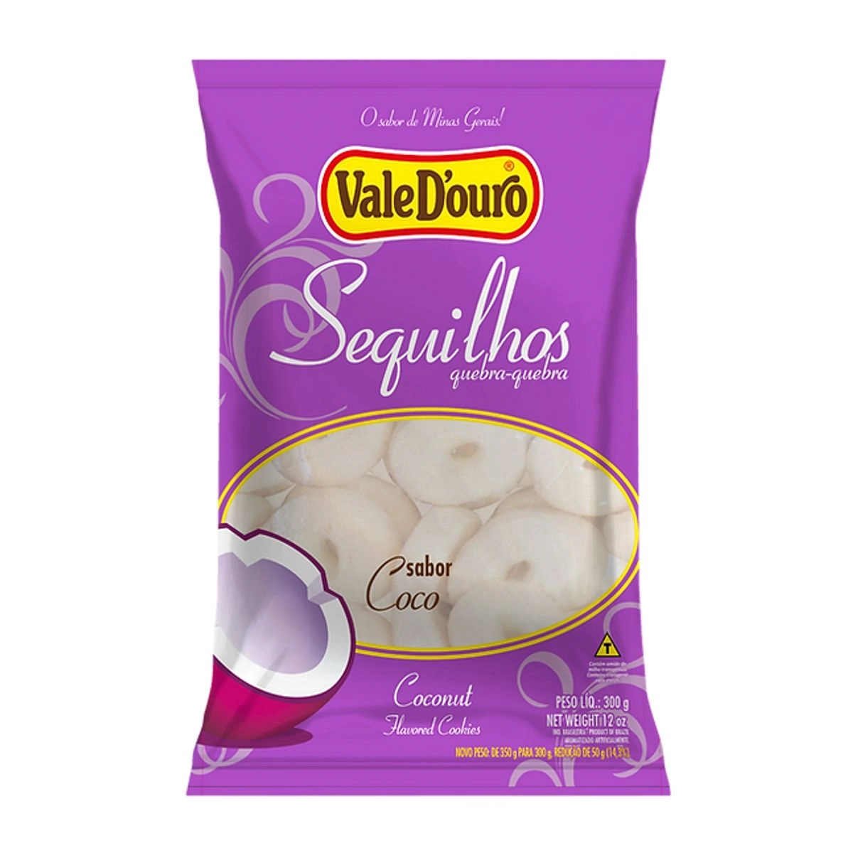 Sequilhos Vale D Ouro Coco 300gr