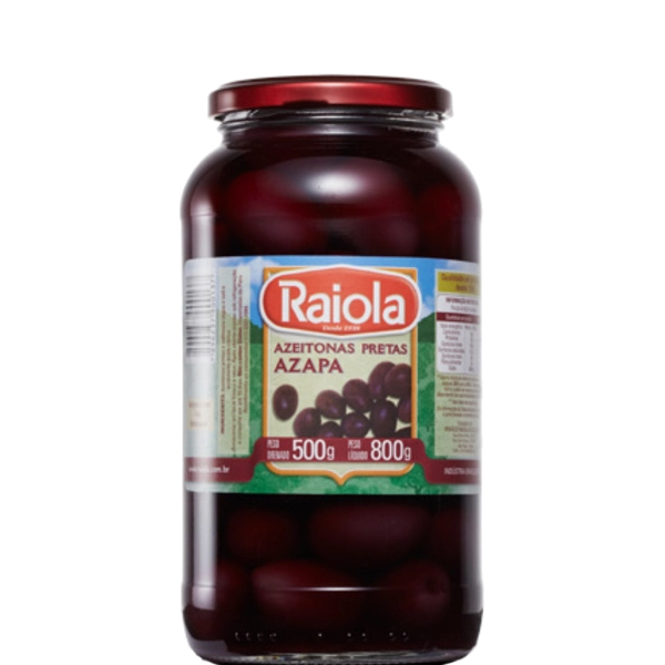 Azeitonas Pretas Azapa Raiola 500g