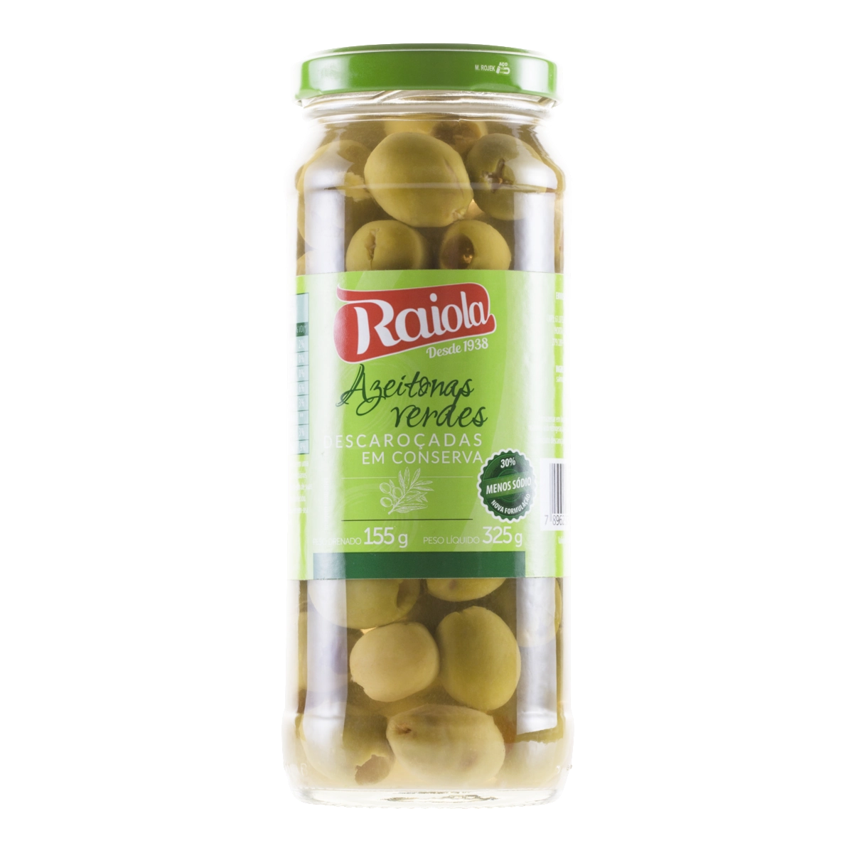 Azeitona Verde em Conserva Descaroçada RAIOLA Vidro 155g