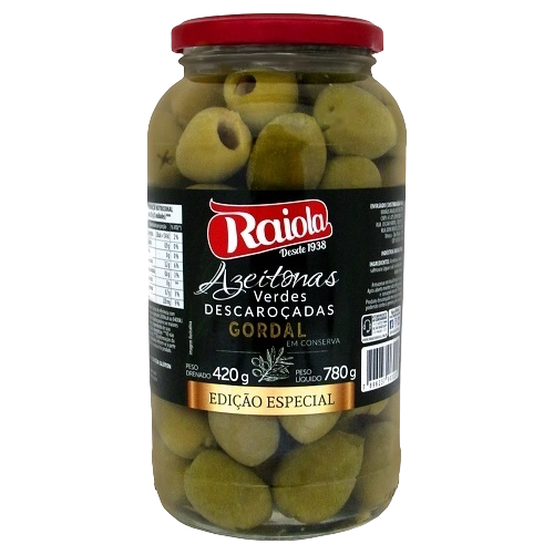 Azeitona Raiola 420g Vd Gordal S/caroco