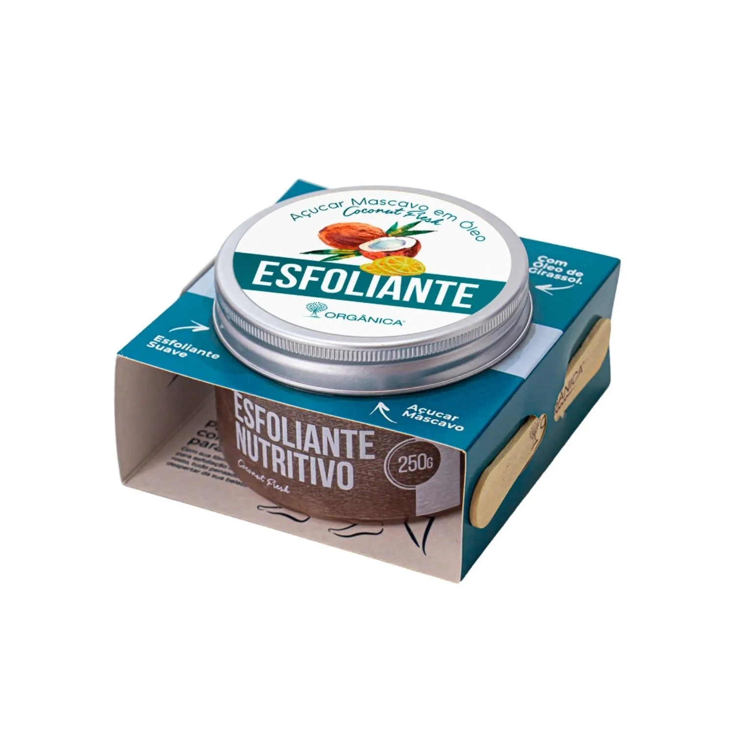 Organica Esfoliante Corp R.ocenccf 300g Mascavo E Oleo Coconut Lima