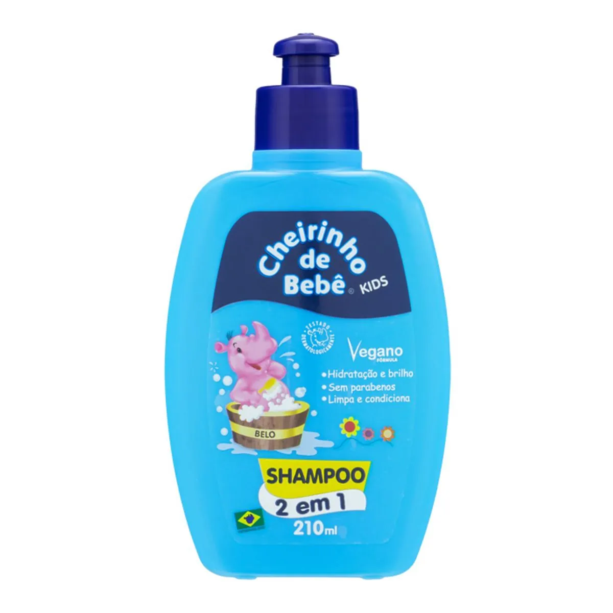 Shampoo 2 Em 1 Cheirinho De Bebê Kids Frasco 210ml