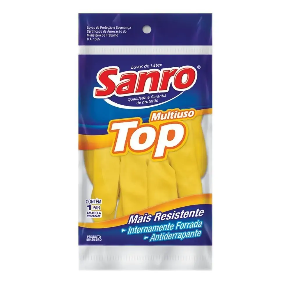 Luva top amarela Sanro P