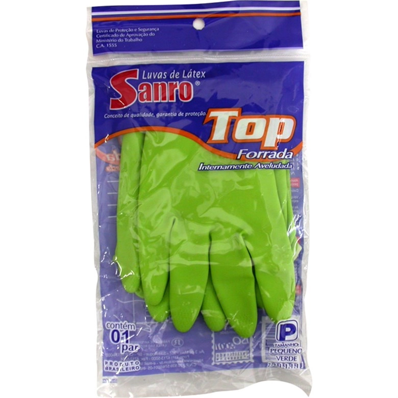 Luva Uso Geral Sanro P Top Verde Unit