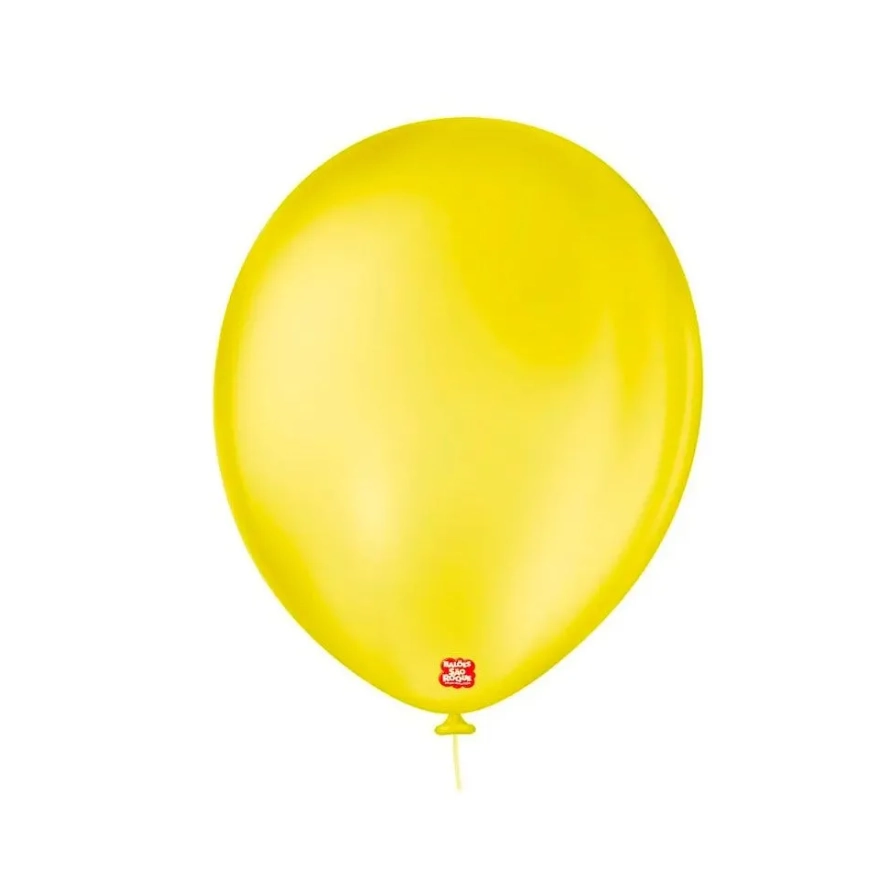 Balão Liso 11 Amarelo Citrino São Roque 50und