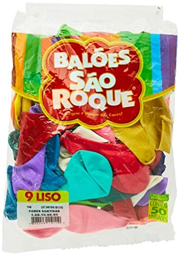 Baloes Sao Roque Cores Sortidas 50u