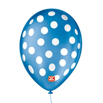 Balao N9 Bolinha Azul Cob/brc C/25 Sao Roque