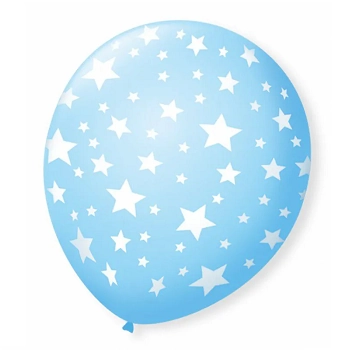 Balao Dec. 09 Estrela Azul Baby/branco C/25 F/l