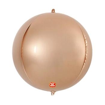 Balao Metalizado 4d 25 Tradicional Rose Gold 63cm
